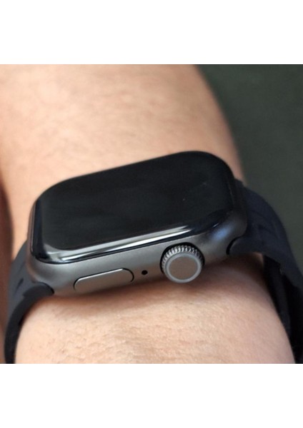 Mini 41 mm Siyah ve Titanyum Akıllı Saat, Şık ve Hafif Tasarım