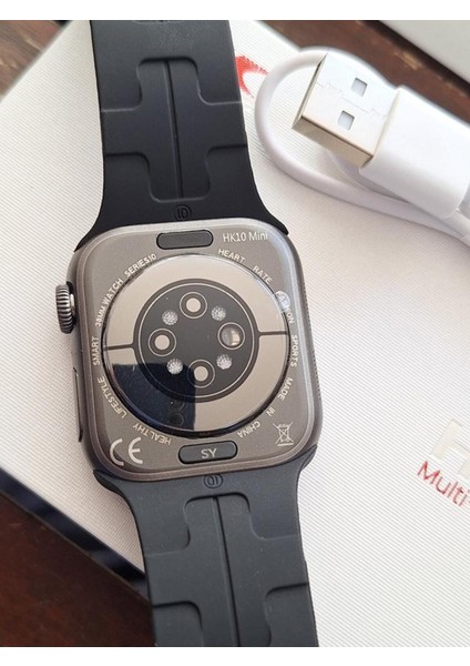 Mini 41 mm Siyah ve Titanyum Akıllı Saat, Şık ve Hafif Tasarım