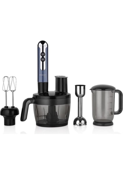 Mia Multi Azura Krom Blender Set A457-05, Şık ve Kullanışlı Mutfak Ekipmanı