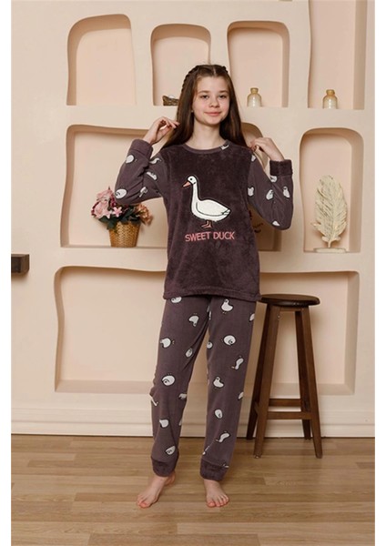 Kız Çocuk Polar Mürdüm Pijama Takımı fiyatları