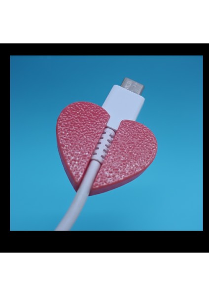 ❤️ Kablolarınız Aşkla Korunsun! - 4 Adet Kalp Şeklinde Type-C Kablo Koruyucu Seti - Şarj Kablosu Kırılma Önleyici Koruma Aparatı -Kırmızı Kalp modelleri