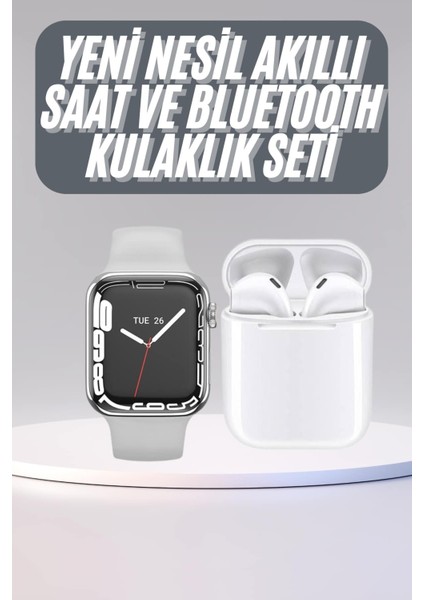 Renkli Akıllı Saat ve Kulaklık Seti, Uyku ve Sağlık Takibi, Uzun Ömürlü, Hediye Seçeneği