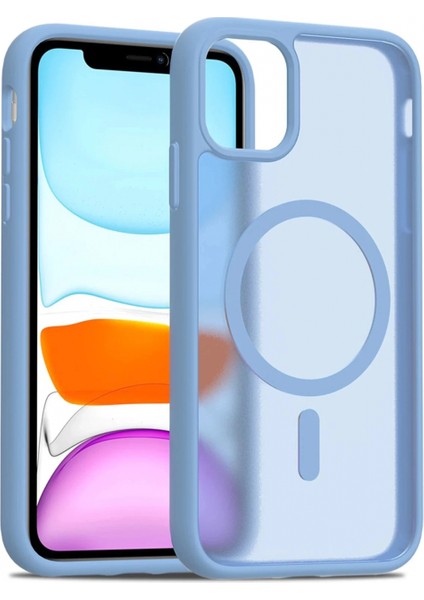 iPhone 12 Jota Magsafe Kapak - Açık Mavi modelleri