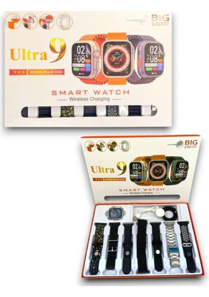 Çok Renkli 7 Kordonlu Akıllı Saat, Şık ve Fonksiyonel Tasarım modelleri