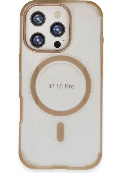 iPhone 16 Pro Max Hilton Magsafe Kapak - Gold modelleri