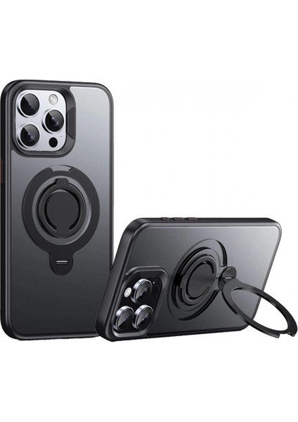 iPhone 14 Pro Max Avatar 360 Dönen Magsafe Kapak - Siyah