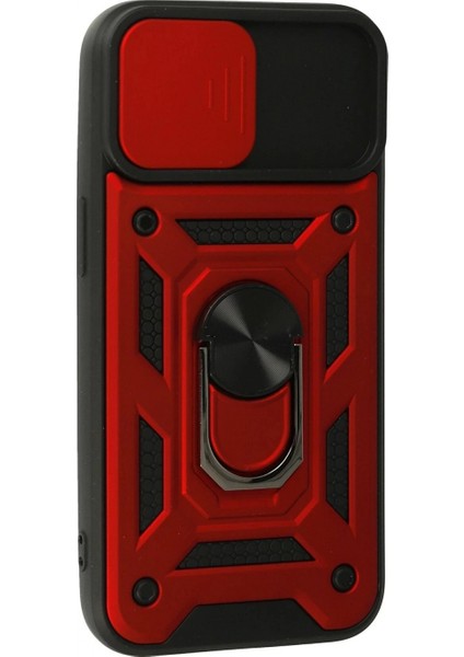 iPhone 15 Kılıf Pars Lens Yüzüklü Silikon - Kırmızı fiyatları