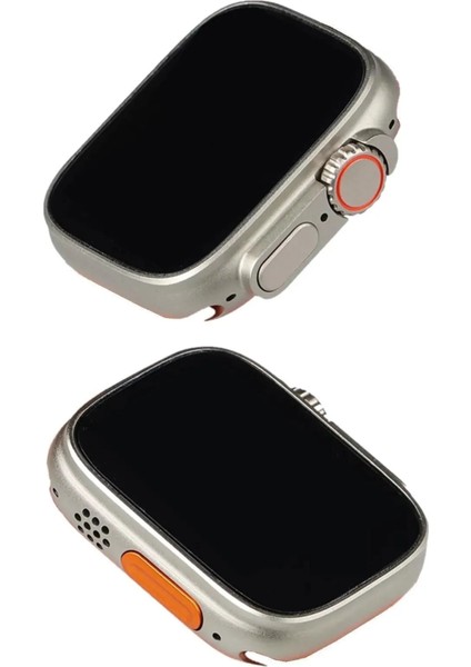 49MM Tam Ekran Akıllı Saat, Çağrı ve Bildirim Özelliği, Gri, Çift Kordon
