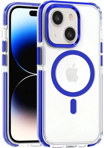 iPhone 14 Bella Magsafe Kapak - Mavi