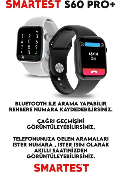 Suya Dayanıklı Akıllı Saat, Tüm Telefonlarla Uyumlu, Şık ve Kullanışlı, Son Sürüm, Siyah fiyatları