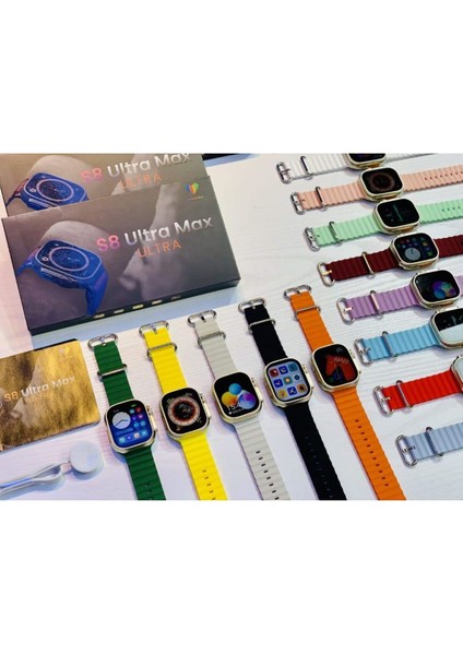 Ultra Max Amoled Akıllı Saat, Nabız ve Tansiyon Ölçer, Siyah Renk indirimleri