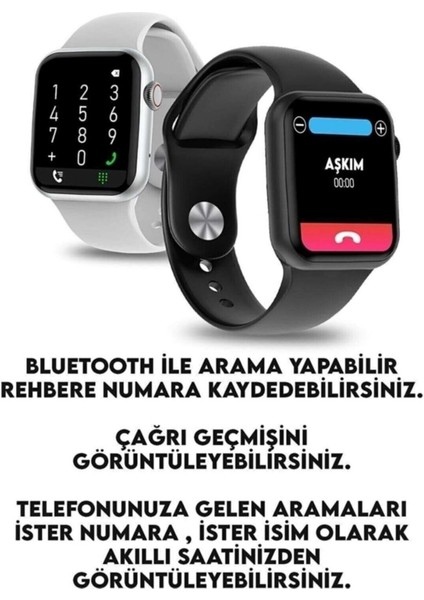 7. Nesil Akıllı Saat, Kablosuz Şarj, Siri Desteği, Çift Tuş, Aktif Arama, Siyah