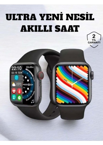 Çok Renkli, Çok Fonksiyonlu, Ios ve Android Uyumlu Akıllı Saat