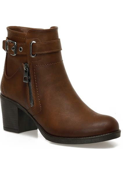 24K-1031 5pr Taba Kadın Topuklu Bot