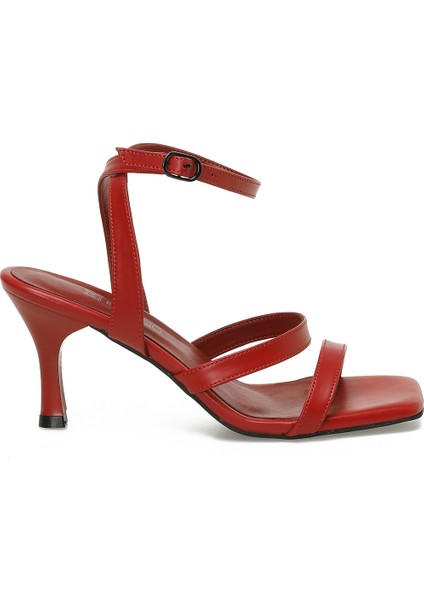 25S-218 5fx Kırmızı Kadın Topuklu Sandalet