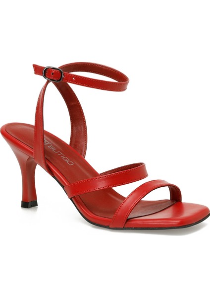 25S-218 5fx Kırmızı Kadın Topuklu Sandalet