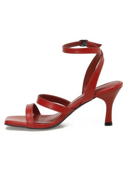 25S-218 5fx Kırmızı Kadın Topuklu Sandalet
