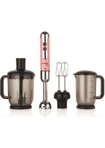 Şık Pembe ve Krom Blender Seti, Pratik Kullanım, Hızlı Çalışma