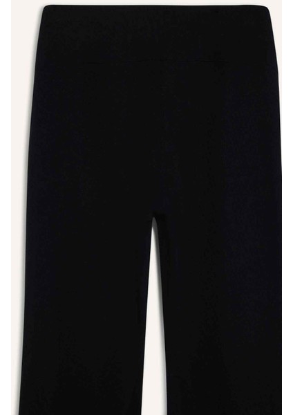 Fit Flare Fit Toprlayıcı Yüksek Bel İspanyol Paça Standart Boy Ribana Sporcu Pantolon F5040AX25WN fiyatları