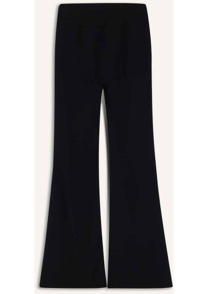 Fit Flare Fit Toprlayıcı Yüksek Bel İspanyol Paça Standart Boy Ribana Sporcu Pantolon F5040AX25WN modelleri