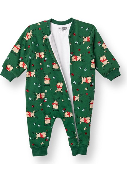 Erkek Bebek New Year Uyku Tulumu Interlok Uzun Kol Ribanalı Paça modelleri