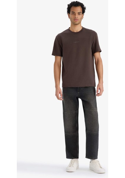 Regular Fit Bisiklet Yaka Baskılı Kısa Kollu Tişört F8590AX25AU fiyatları