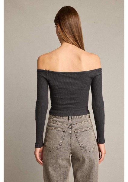 Omzu Açık Uzun Kollu Bluz G5050AX25WN