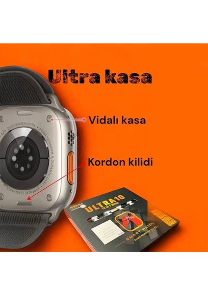 Renkli 10 Kordonlu Akıllı Saat, Yüksek Çözünürlük, Kaliteli Ekran, Hoparlör ve Mikrofon indirimleri