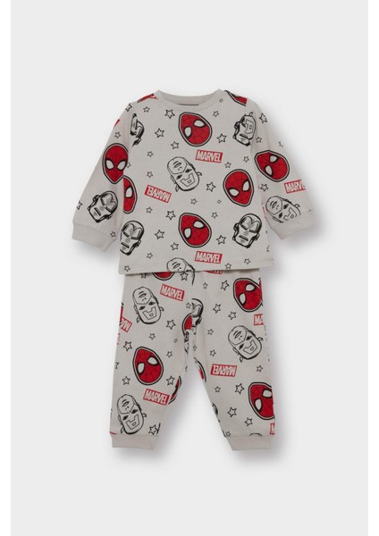 Erkek Bebek Marvel Comics Pijama Takımı Penye Uzun Kollu Üst Uzun Alt F4579A525WN