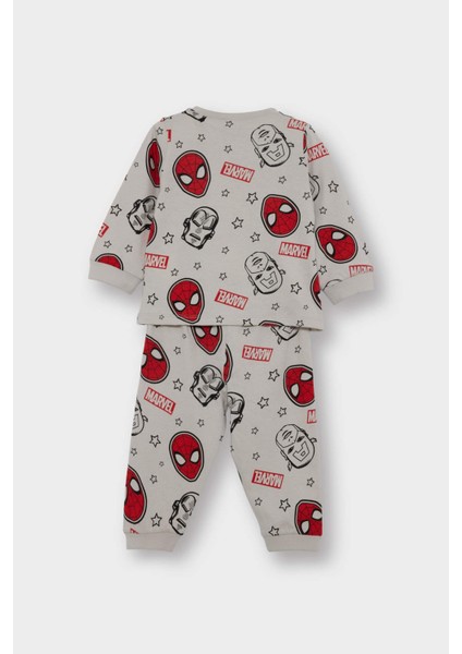 Erkek Bebek Marvel Comics Pijama Takımı Penye Uzun Kollu Üst Uzun Alt F4579A525WN fırsatları