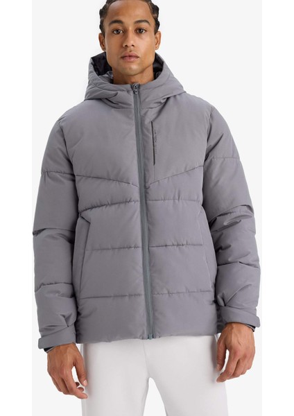 Fit Su Geçirmez Rüzgar Geçirmez Regular Fit Kapüşonlu Fermuarlı Cepli Kışlık Mont E9491AX25WN modelleri