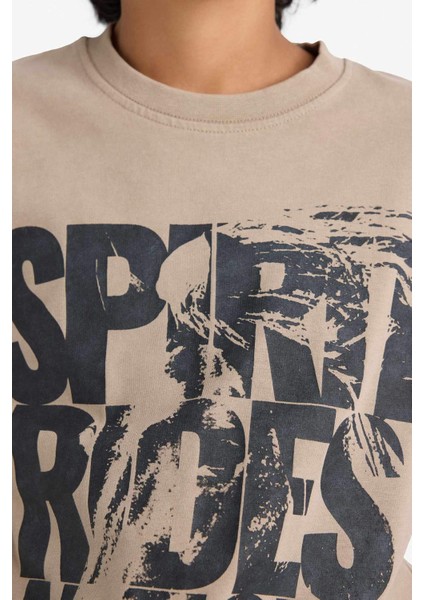 Erkek Çocuk Bisiklet Yaka Baskılı Uzun Kollu Tişört indirimleri