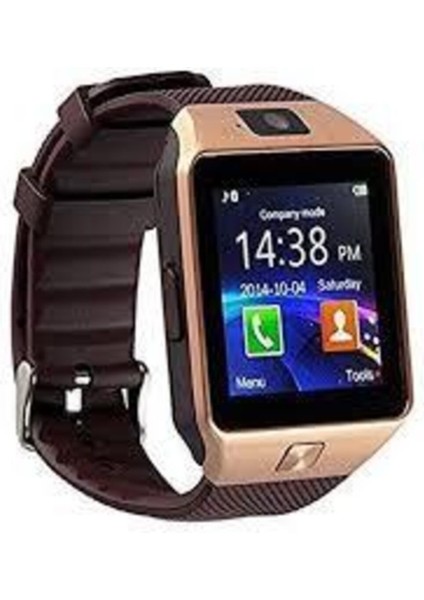 Siyah Akıllı Saat Bluetooth, Sim, Sd Kart ve Kamera Özellikli, Şık ve Fonksiyonel