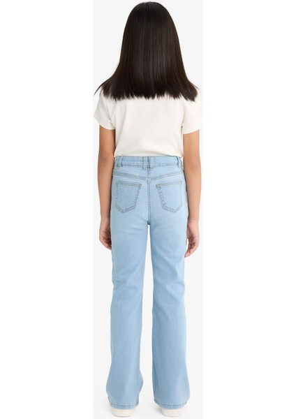 Kız Çocuk Flare Fit İspanyol Paça Jean Pantolon E6182A825AU