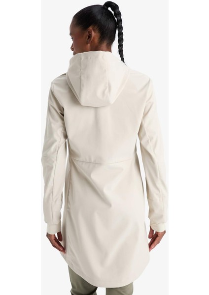 Fit Su Geçirmez Softshell Slim Fit Dar Kesim Kapüşonlu Fermuarlı Cepli Parka E5702AX25AU
