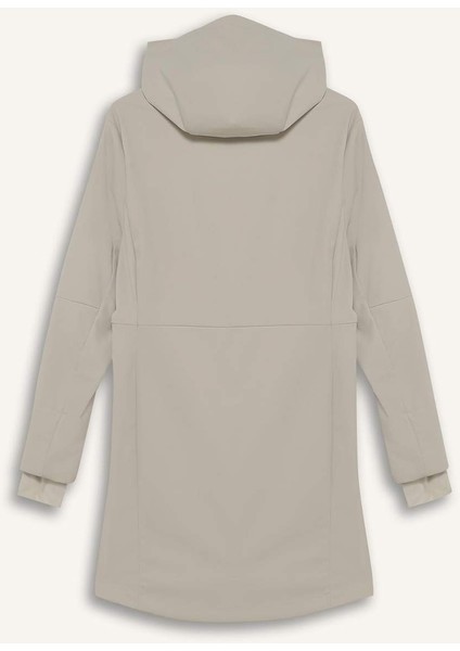 Fit Su Geçirmez Softshell Slim Fit Dar Kesim Kapüşonlu Fermuarlı Cepli Parka E5702AX25AU