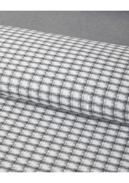 Swirl Check Ipliği Boyalı Tek Kişilik Nevresim Takımı 160X220 cm Siyah fırsatları