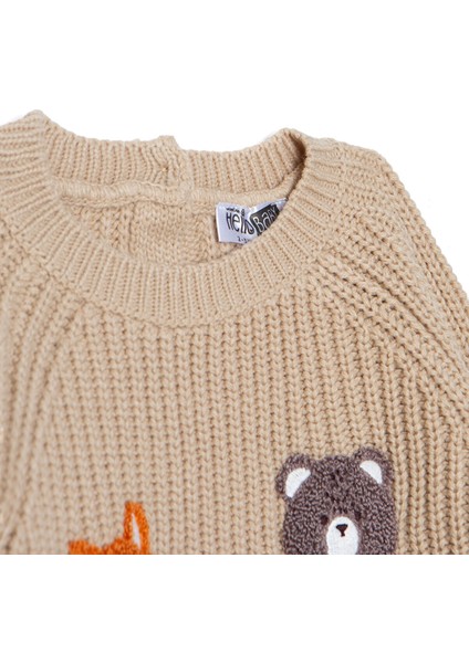 Erkek Bebek Woodland 2 Kazak Triko Bisiklet Yaka Uzun Kol modelleri