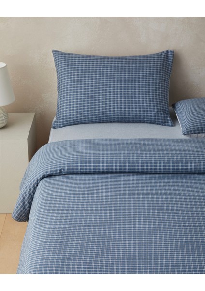 Pincheck Ipliği Boyalı Çift Kişilik Nevresim Takımı 200X220 cm Mavi fiyatları