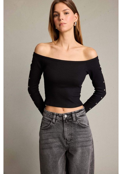 Omzu Açık Uzun Kollu Bluz G5050AX25WN modelleri