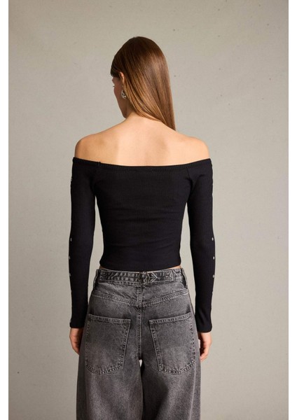 Omzu Açık Uzun Kollu Bluz G5050AX25WN