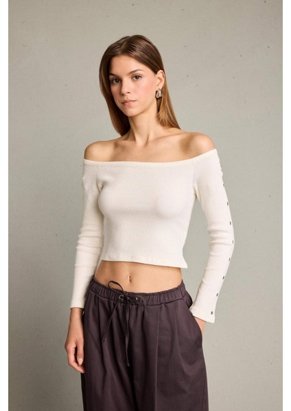 Omzu Açık Uzun Kollu Bluz G5050AX25WN