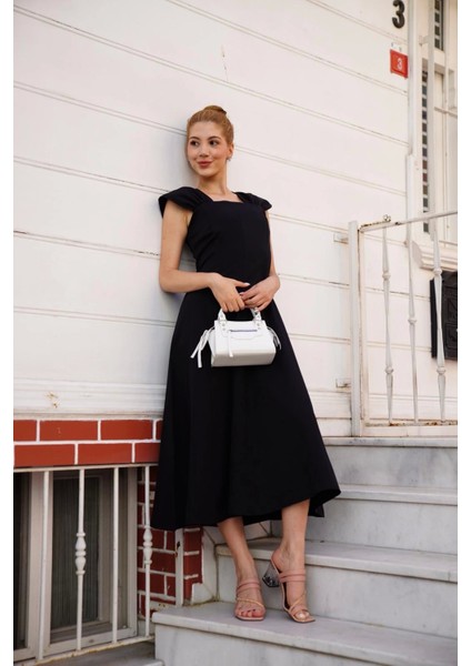 U Yaka Prenses Elbise Mavi S255101 indirimleri