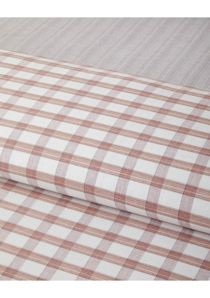 Crispcheck Ipliği Boyalı Tek Kişilik Nevresim Takımı 160X220 cm Turuncu fırsatları