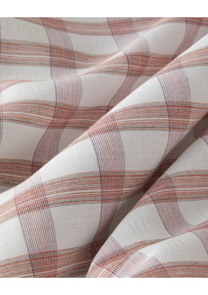 Crispcheck Ipliği Boyalı Tek Kişilik Nevresim Takımı 160X220 cm Turuncu