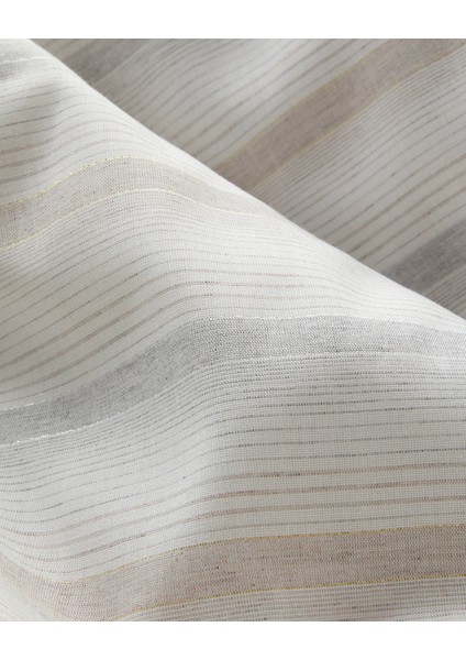 Glint Stripes Ipliği Boyalı Tek Kişilik Nevresim Takımı 160X220 cm Bej-Gri indirimleri