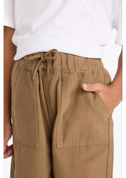 Erkek Çocuk Loose Fit Standart Paça Gabardin Pantolon G1865A825AU