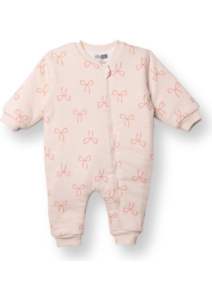 Kız Bebek 2.5 Tog Uyku Tulumu Interlok Bisiklet Yaka Uzun Kol Ribanalı Paça