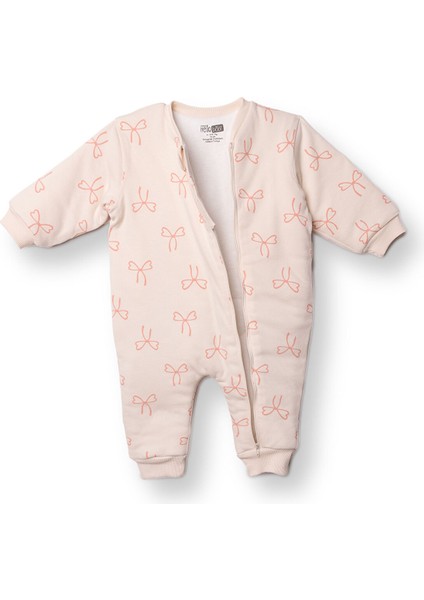 Kız Bebek 2.5 Tog Uyku Tulumu Interlok Bisiklet Yaka Uzun Kol Ribanalı Paça modelleri