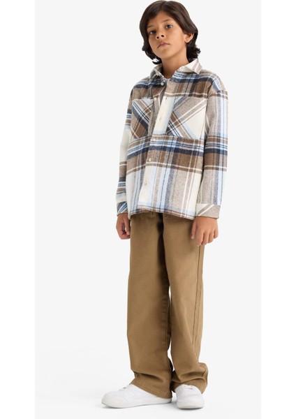 Erkek Çocuk Loose Fit Standart Paça Gabardin Pantolon G1865A825AU fırsatları